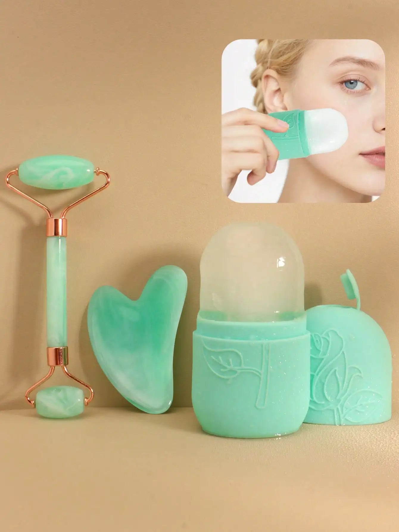 Facial Massage Scraping Beauty Tool Kit 3-Piece Set