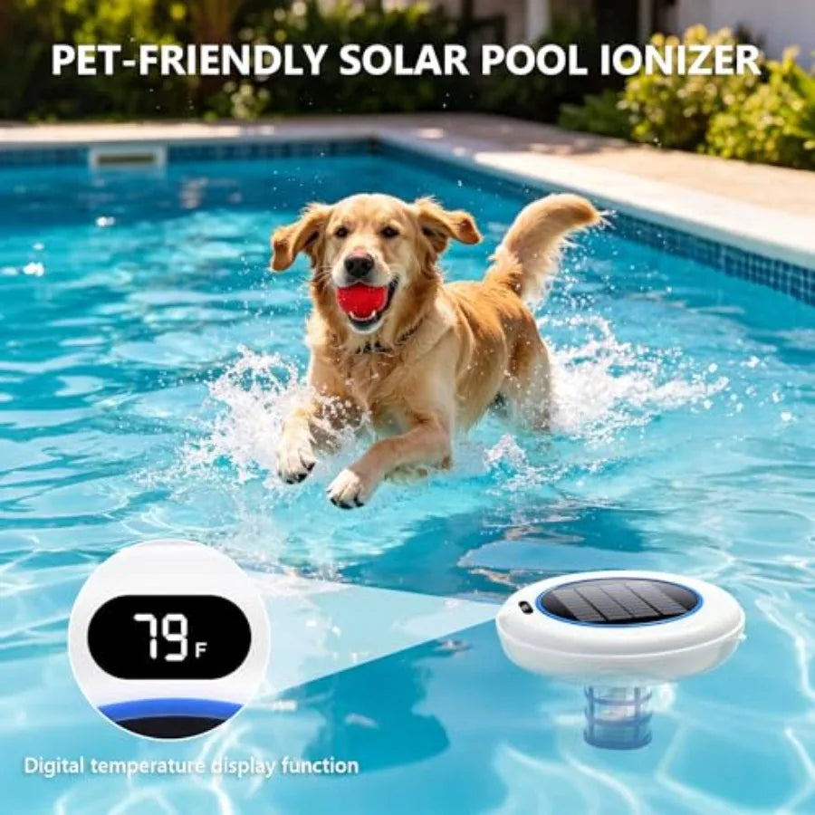 Solar Powered Pool Ionizer Copper Rod Filter Accessories