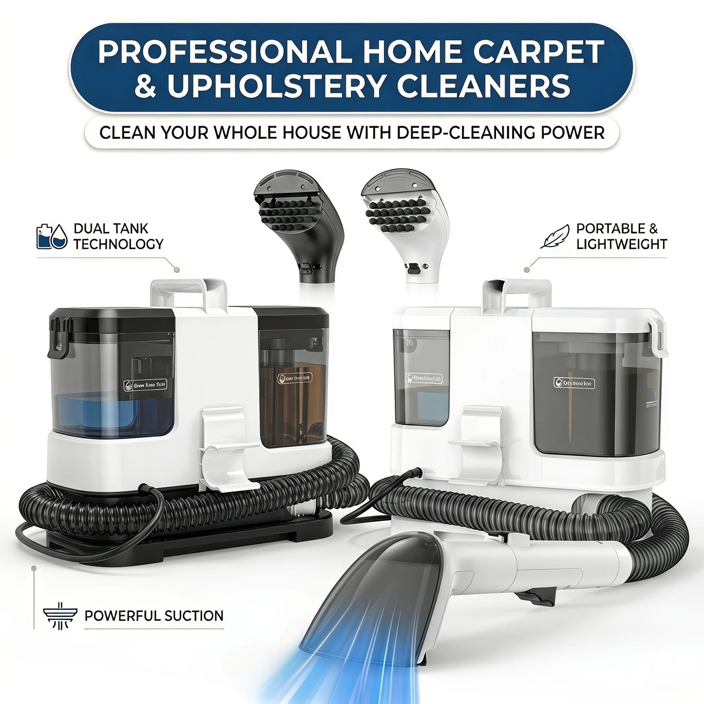Lubluelu V2 Portable Carpet Upholstery Cleaner