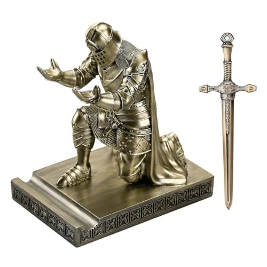 Knight Statue Pen Holder and Phone Stand