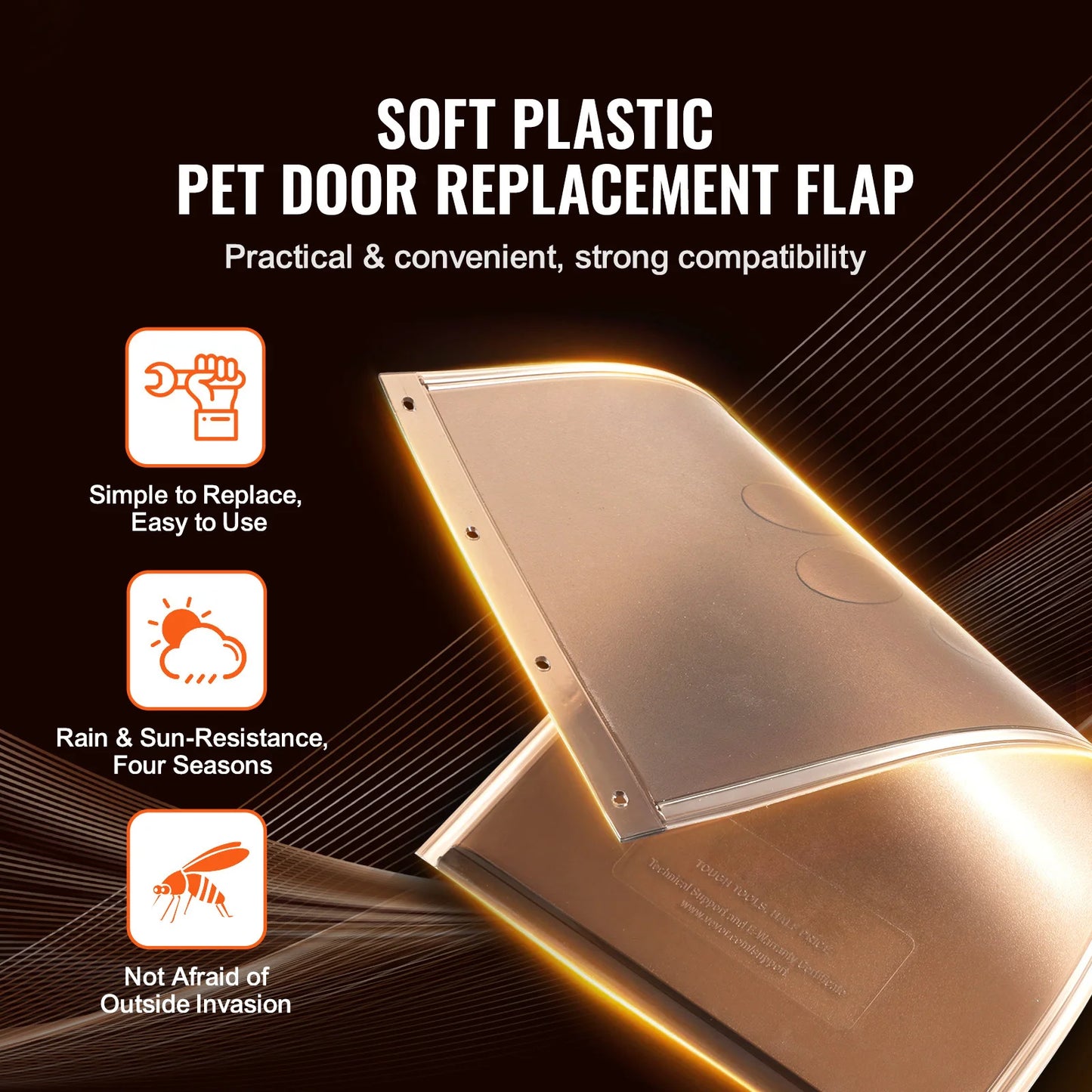 SucceBuy Pet Door Replacement Flap With Magnetic Strip