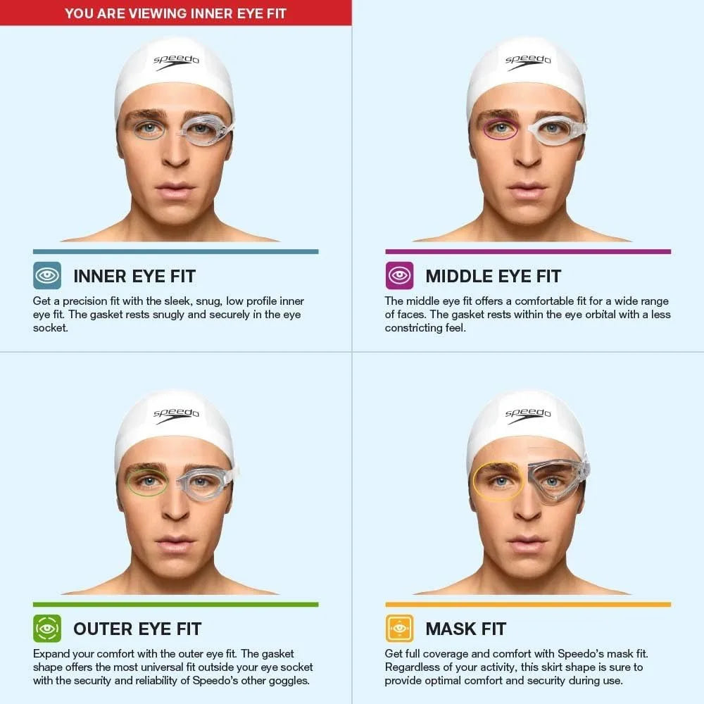 Swedish Style Swim Goggles With Regular And Mirrored Lenses