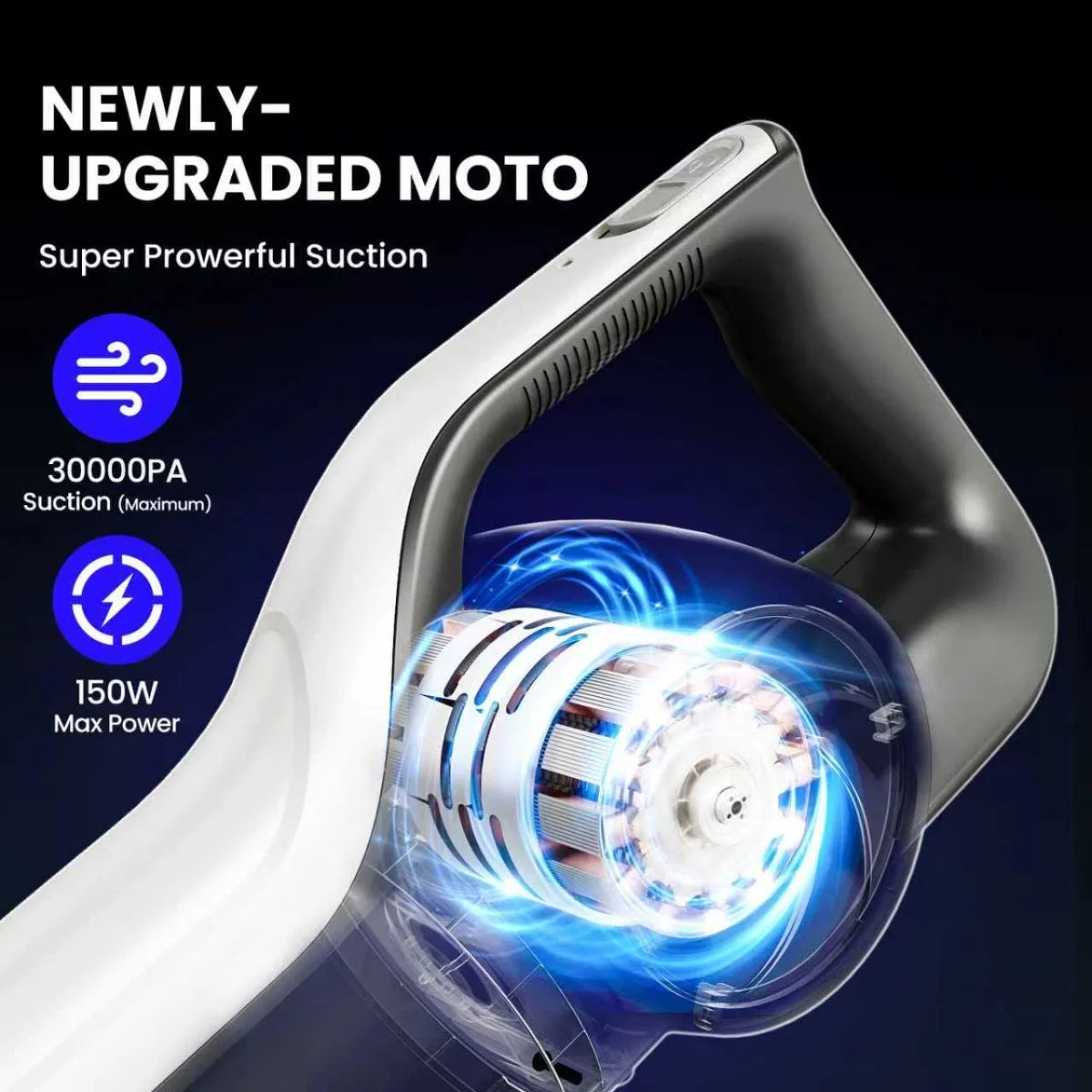 Lamzien Cordless Vacuum Cleaner 30KPa 40Min AntiTangle Brush
