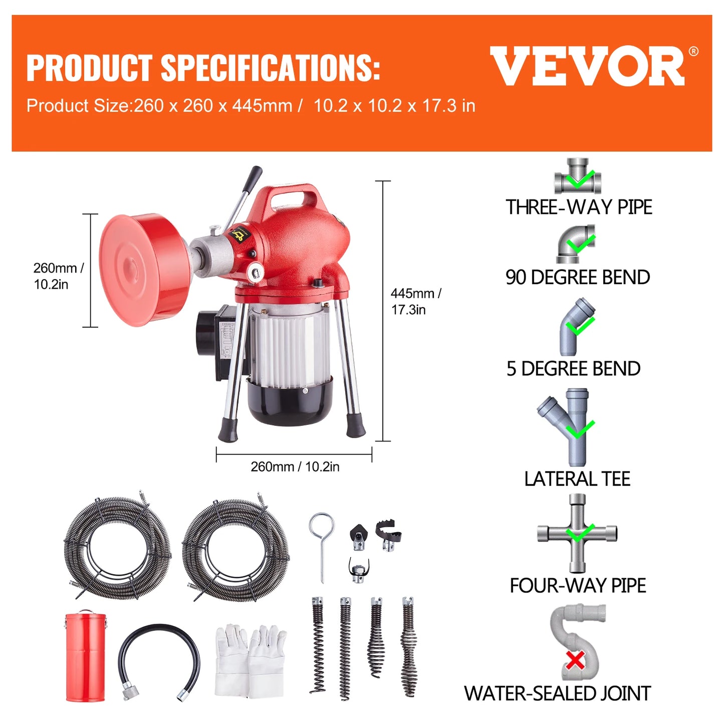 SucceBuy Drain Cleaner Machine Electric Sewer Snake