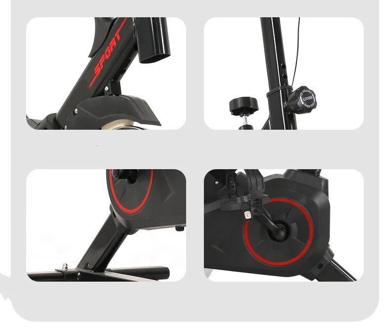 Silent Indoor Spin Bike With Adjustable Seat
