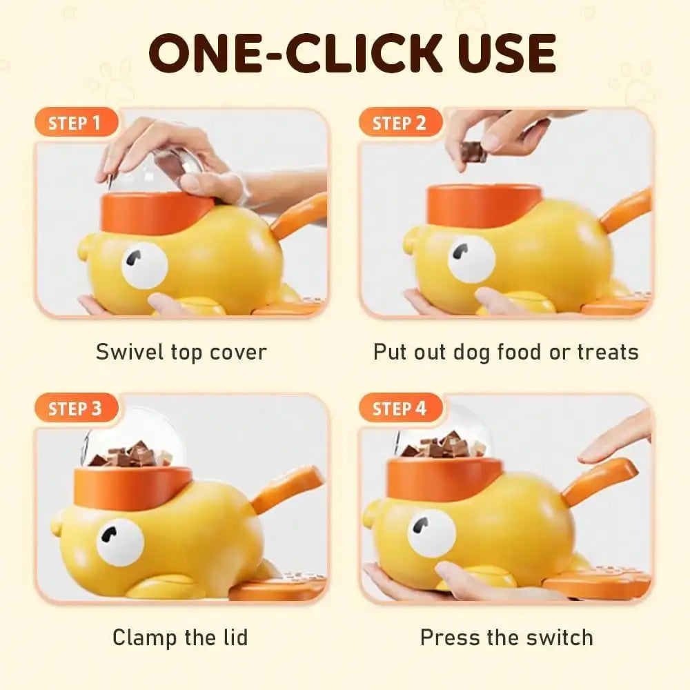 Duck Shaped Dog Interactive Feeder Puzzle Toy