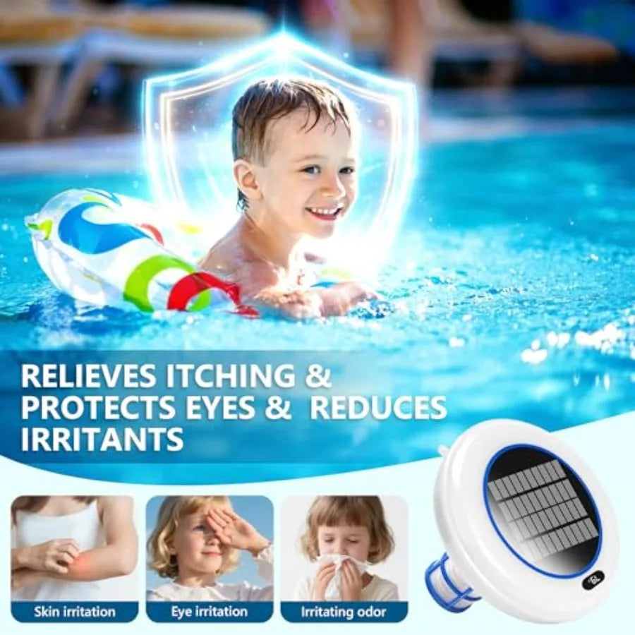 Solar Powered Pool Ionizer Copper Rod Filter Accessories
