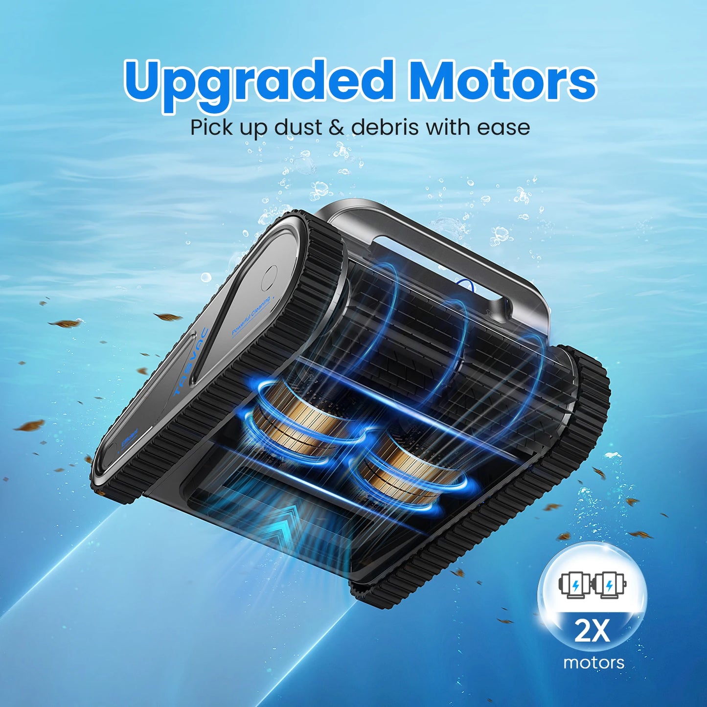INSE Cordless Robotic Pool Cleaner With 4 Motors