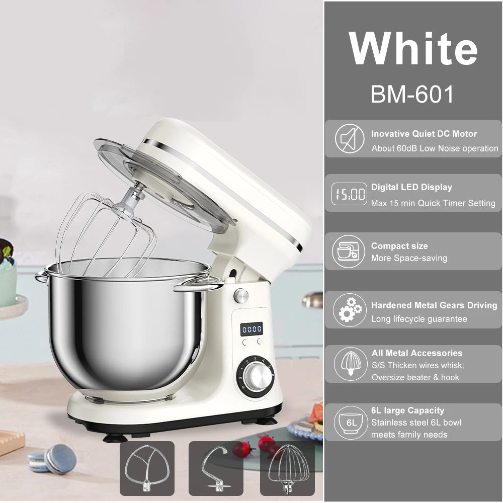 BioloMix 1200W 6L Stand Mixer With Tilt Head