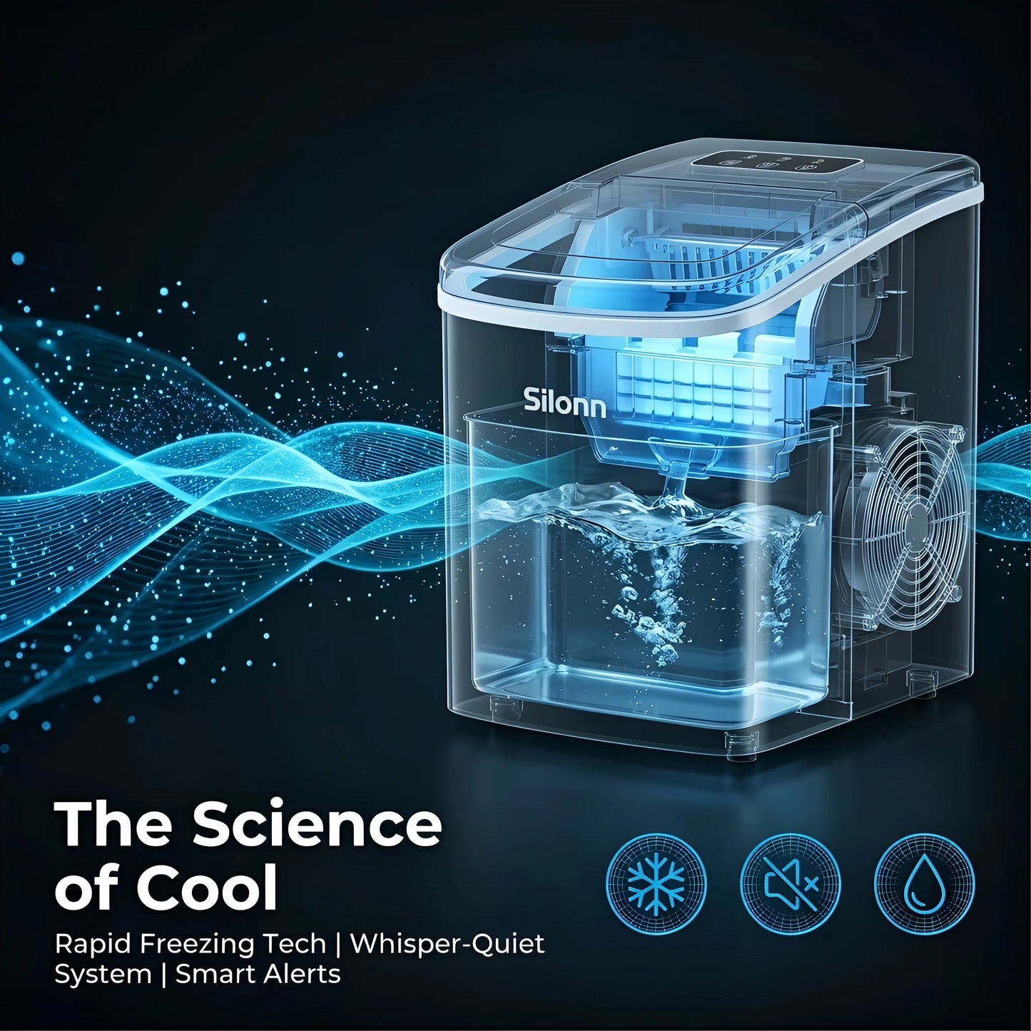 PHILERGO Nugget Ice Maker Countertop Pellet Ice Machine