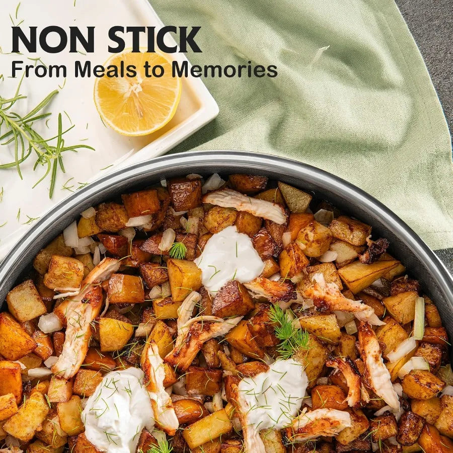 Nonstick 14-Piece Stainless Steel Cookware Set