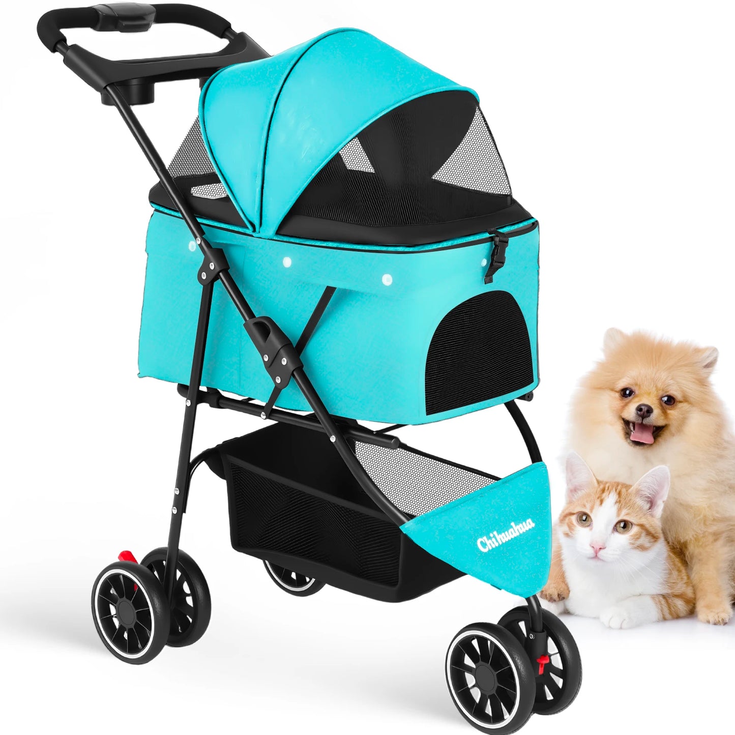 Chihuahua Pet Stroller Portable Foldable Dog Cat Carrier