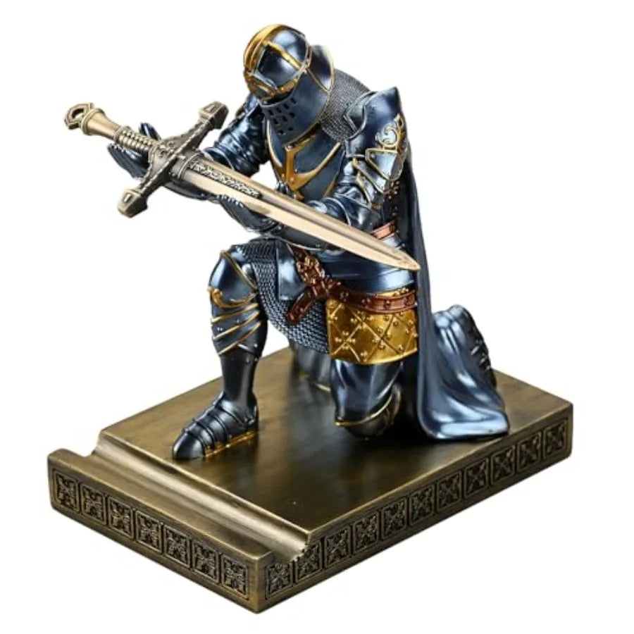 Knight Statue Pen Holder and Phone Stand