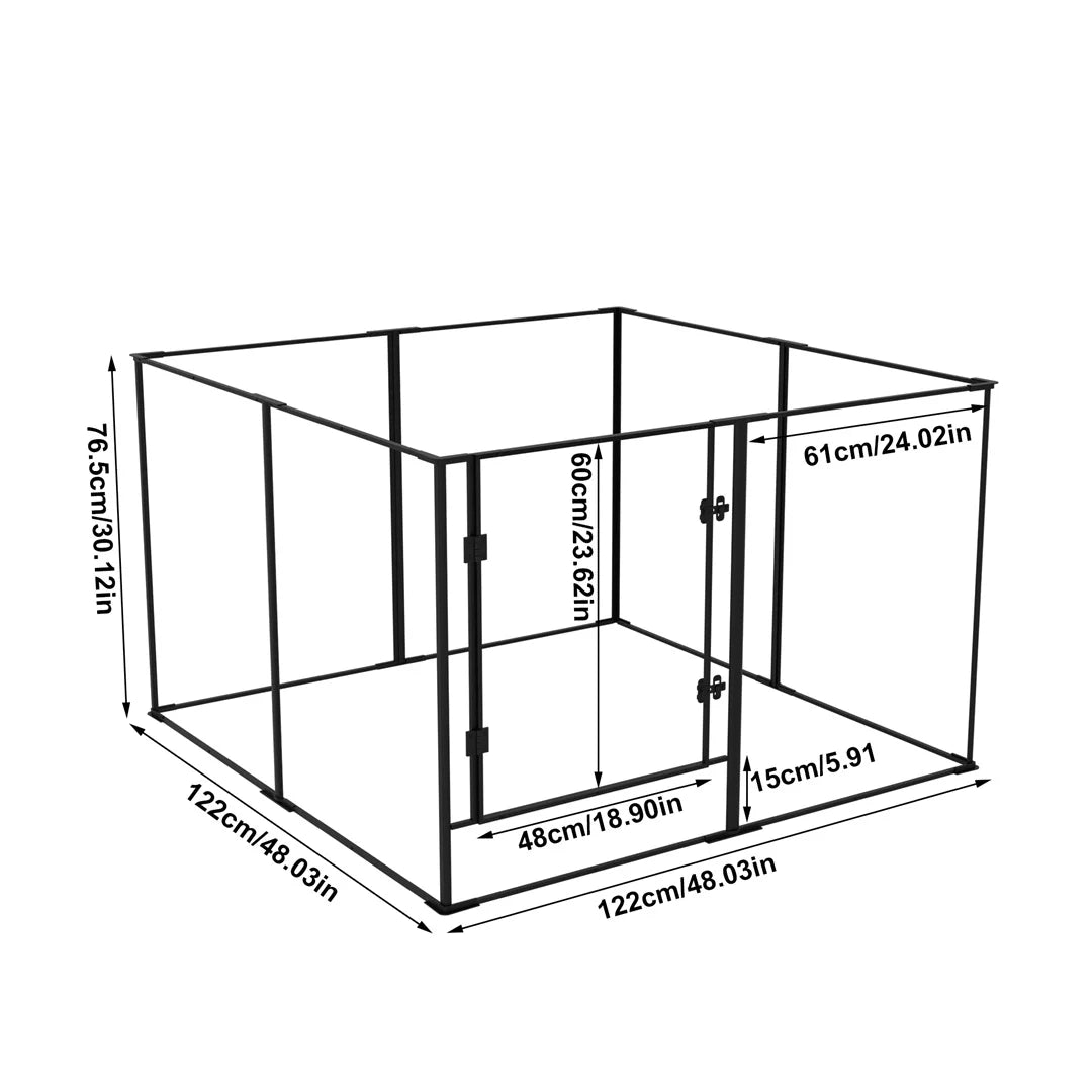 BINGOPAW 8 Panel Acrylic Dog Playpen For Indoor Use