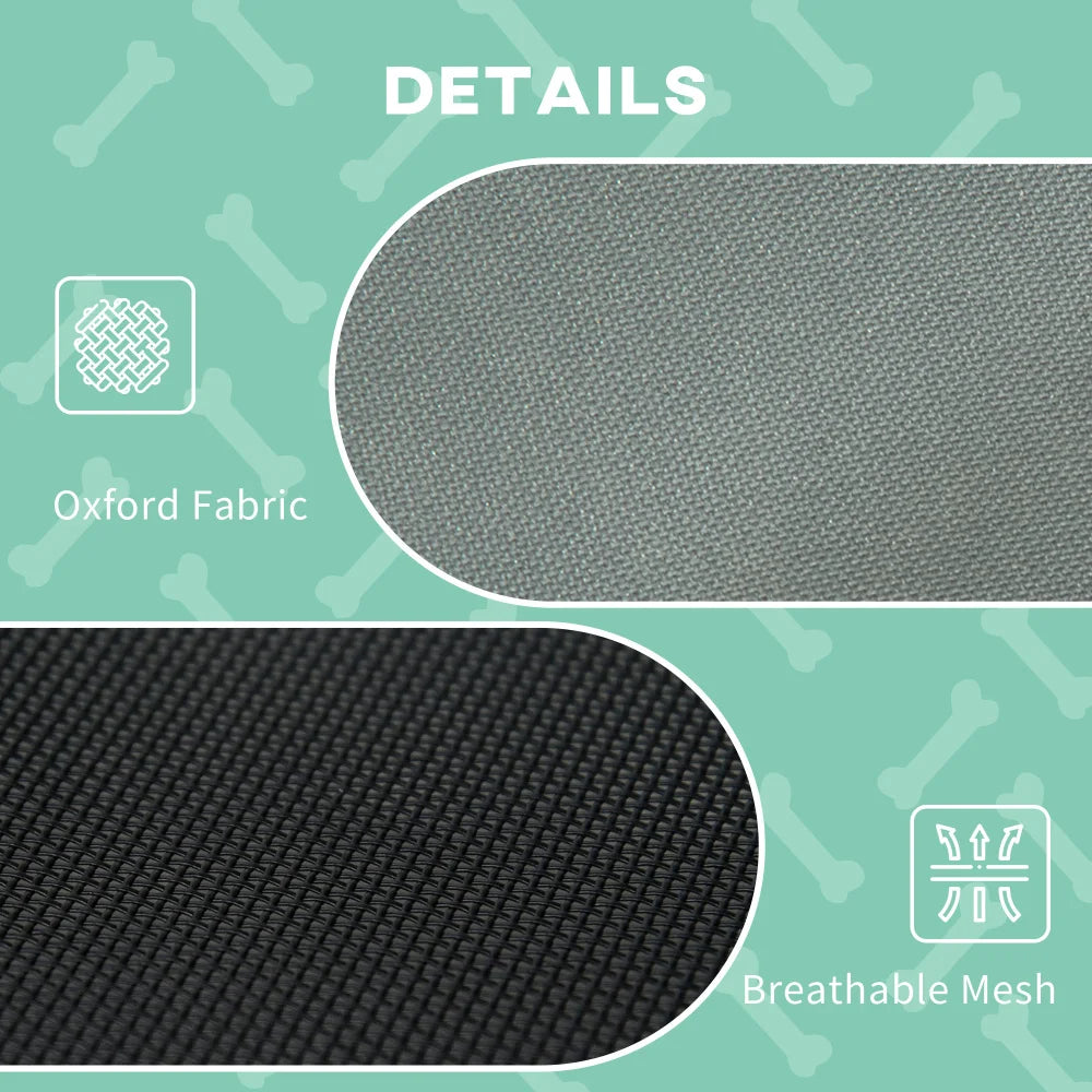 PawHut Elevated Portable Dog Cot Bed With UV Canopy