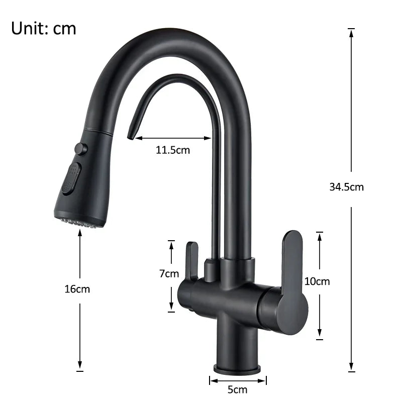 Rozin Purification Kitchen Faucet With Pullout Water Filter