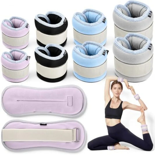 Ankle Weights Set Neoprene Adjustable 2 3 4 6 Lbs