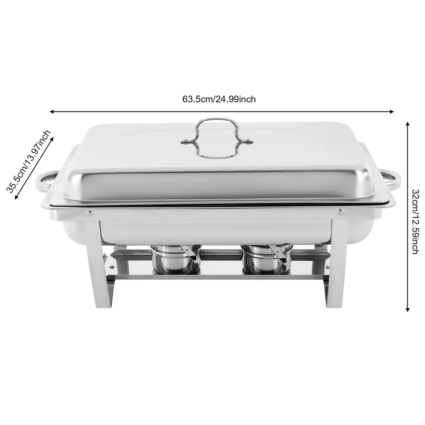Stainless Steel Chafing Dish Buffet Set Rectangular Warmer