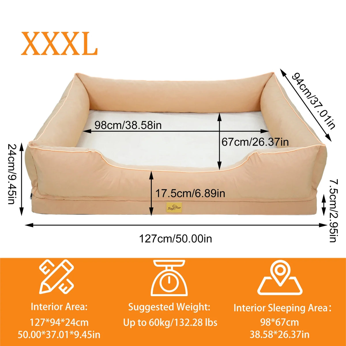 Bingopaw Orthopedic Dog Bed With Waterproof Cover