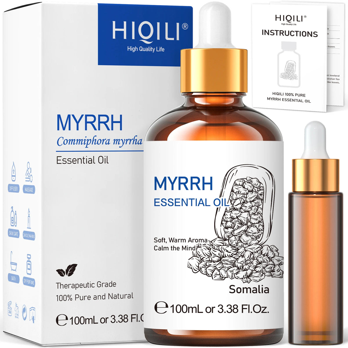Hiqili Pure Myrrh Essential Oil For Aromatherapy