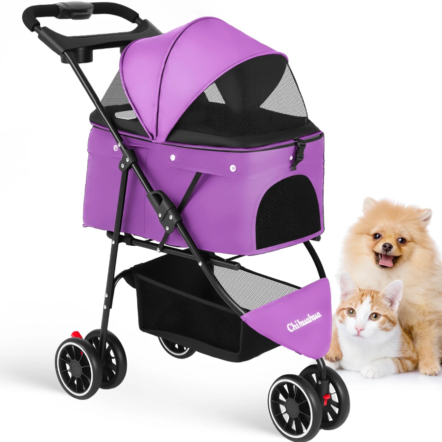 Chihuahua Pet Stroller Portable Foldable Dog Cat Carrier