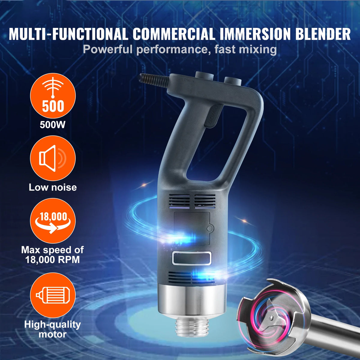 SucceBuy Commercial 500 Watt Immersion Blender
