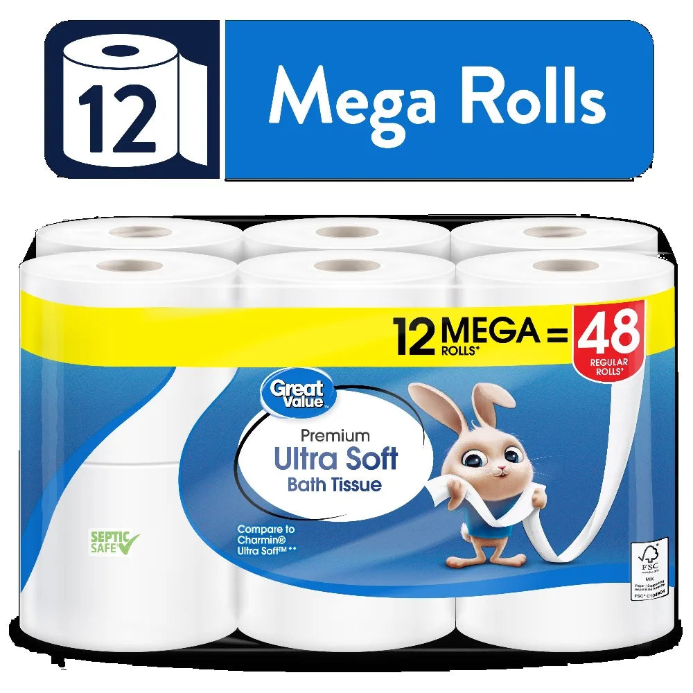 Ultra Soft Toilet Paper Premium Bathroom Tissue
