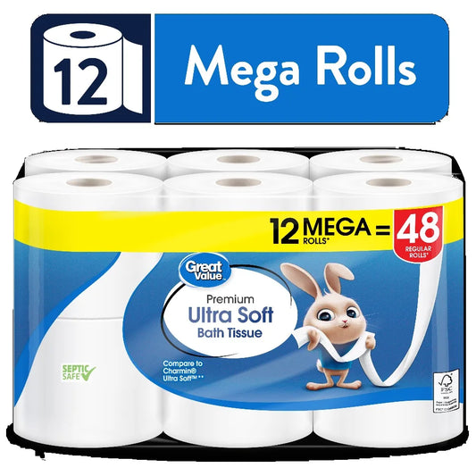 Ultra Soft Toilet Paper Premium Bathroom Tissue