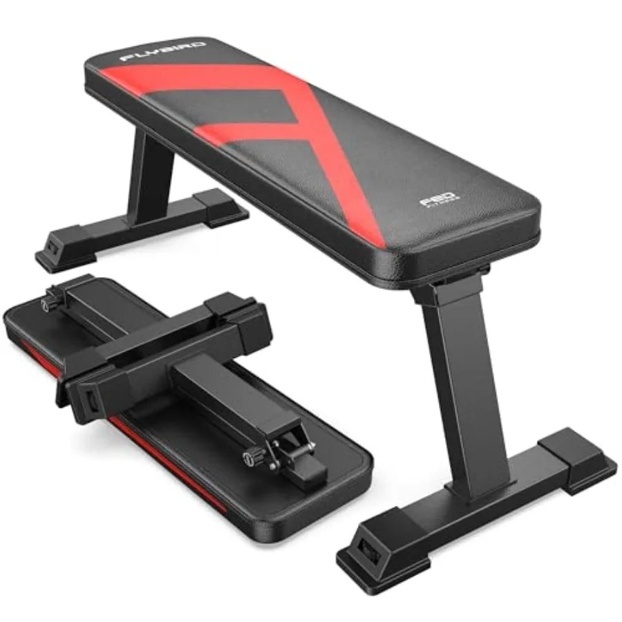 Foldable Flat Weight Bench For Home Gym Dual Locking