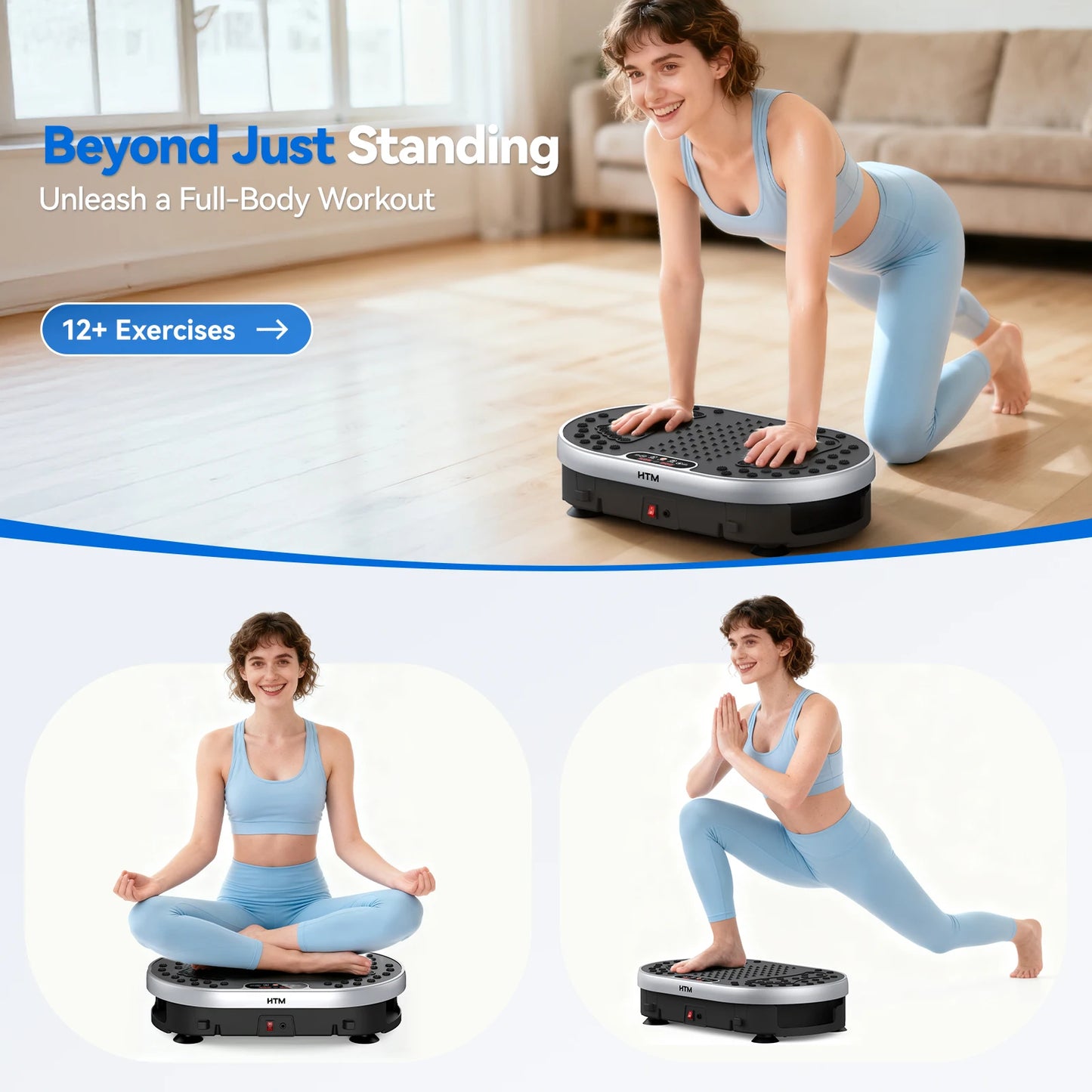 HTM Vibration Plate With Adjustable Speed 110V Home Fitness