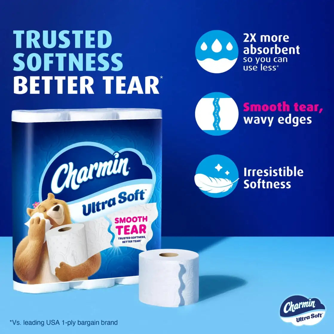 Ultra Soft 2 Ply Toilet Paper 12 Mega Rolls