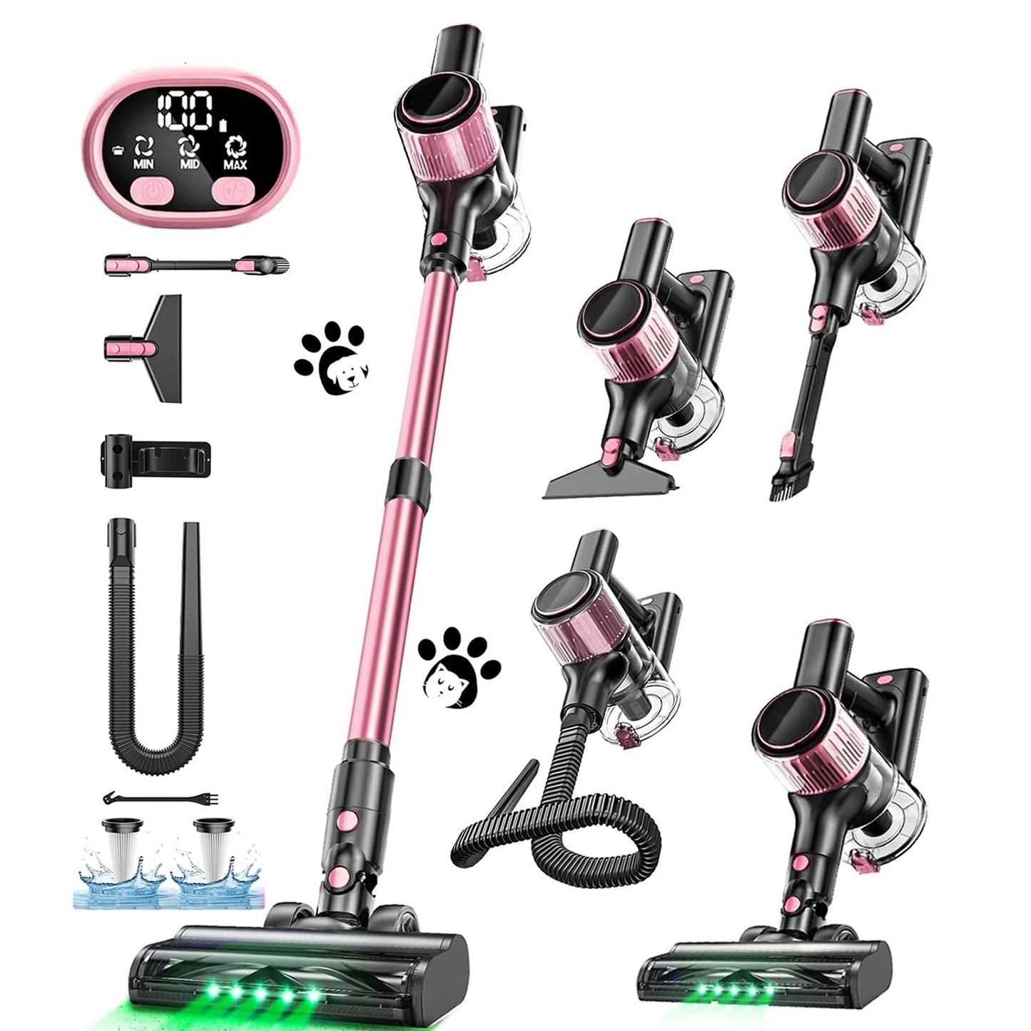 SUXIANGVAC Cordless Vacuum Cleaner 55Kpa 500W 45min 10 In 1