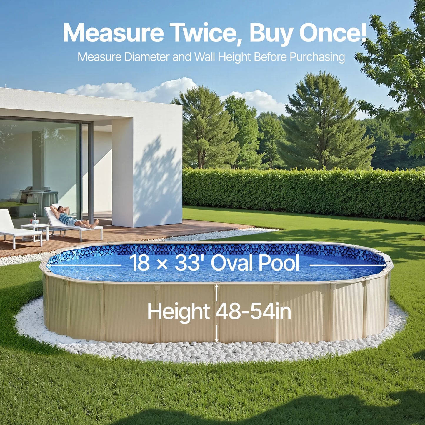 Oval Pool Liner For Overlap Above Ground Pools Vinyl