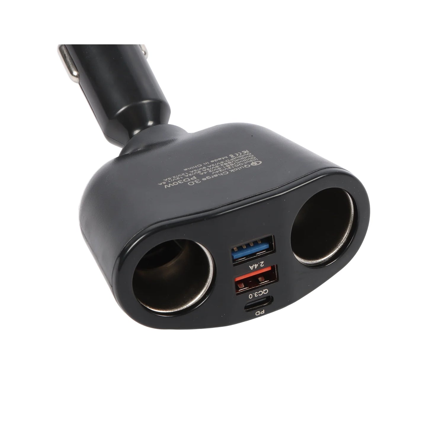 12V Dual USB PD Charger Cigarette Lighter Socket