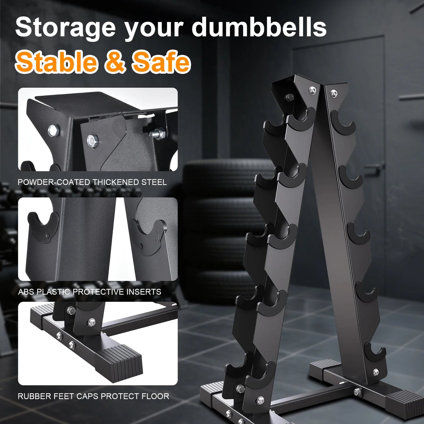 Dumbbell Rack Stand Heavy Duty Weight Storage