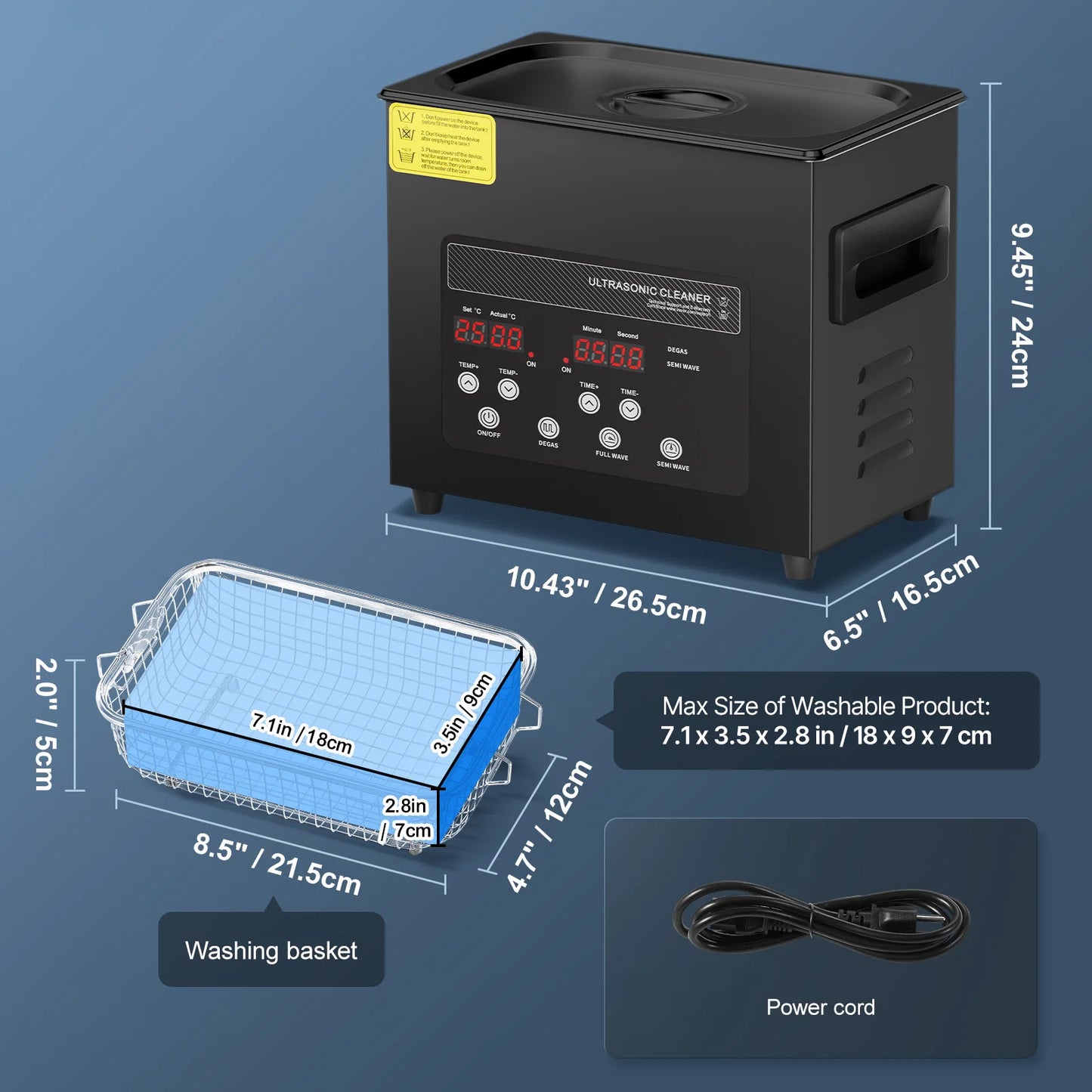 SucceBuy Ultrasonic Cleaner For Home Dishwashing