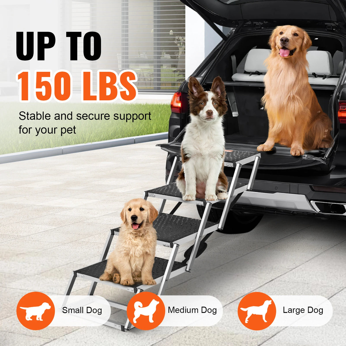 SucceBuy Folding Portable Dog Steps