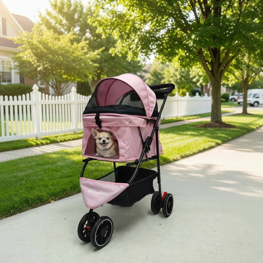 Chihuahua Pet Stroller Portable Foldable Dog Cat Carrier