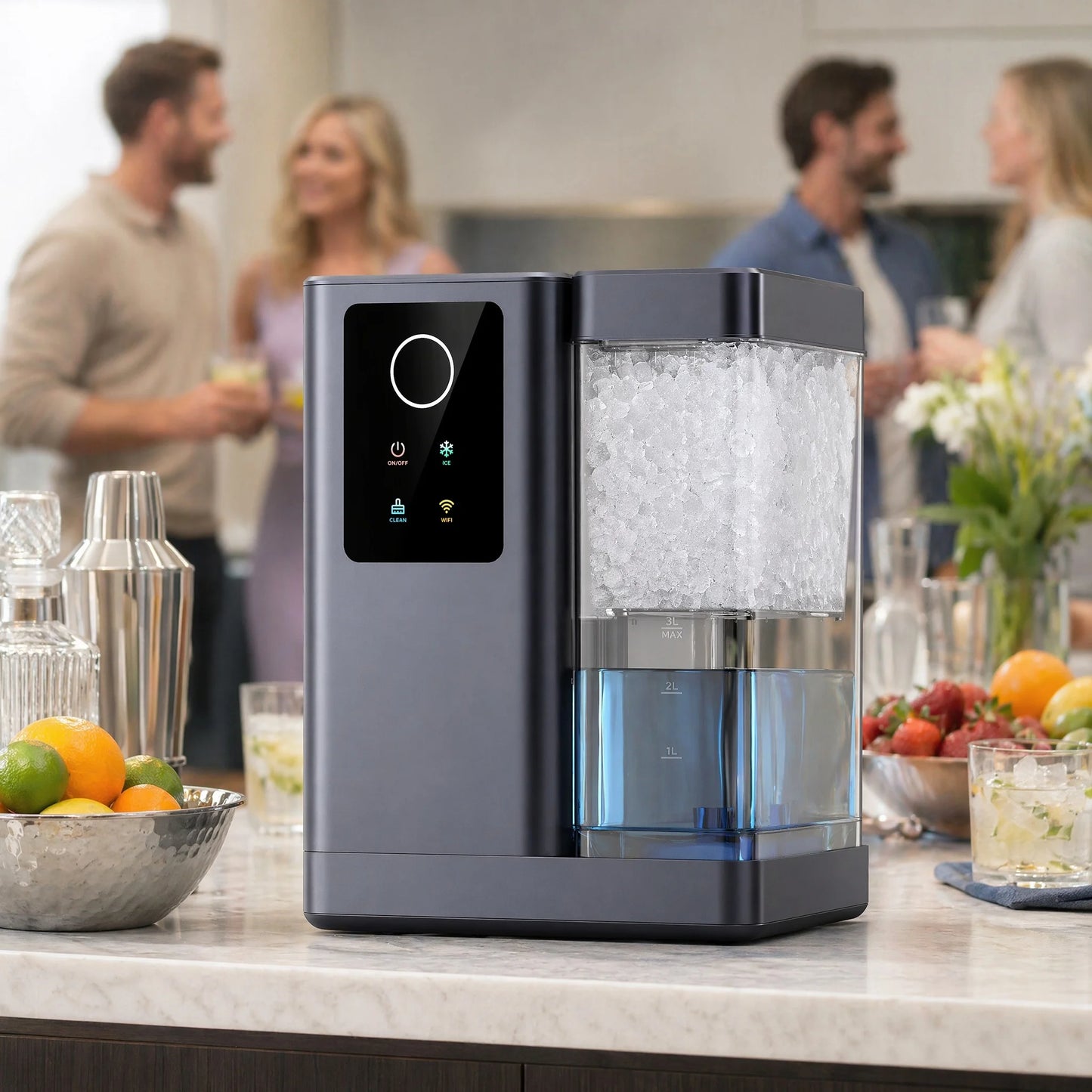 PHILERGO Nugget Ice Maker Countertop Self Cleaning App