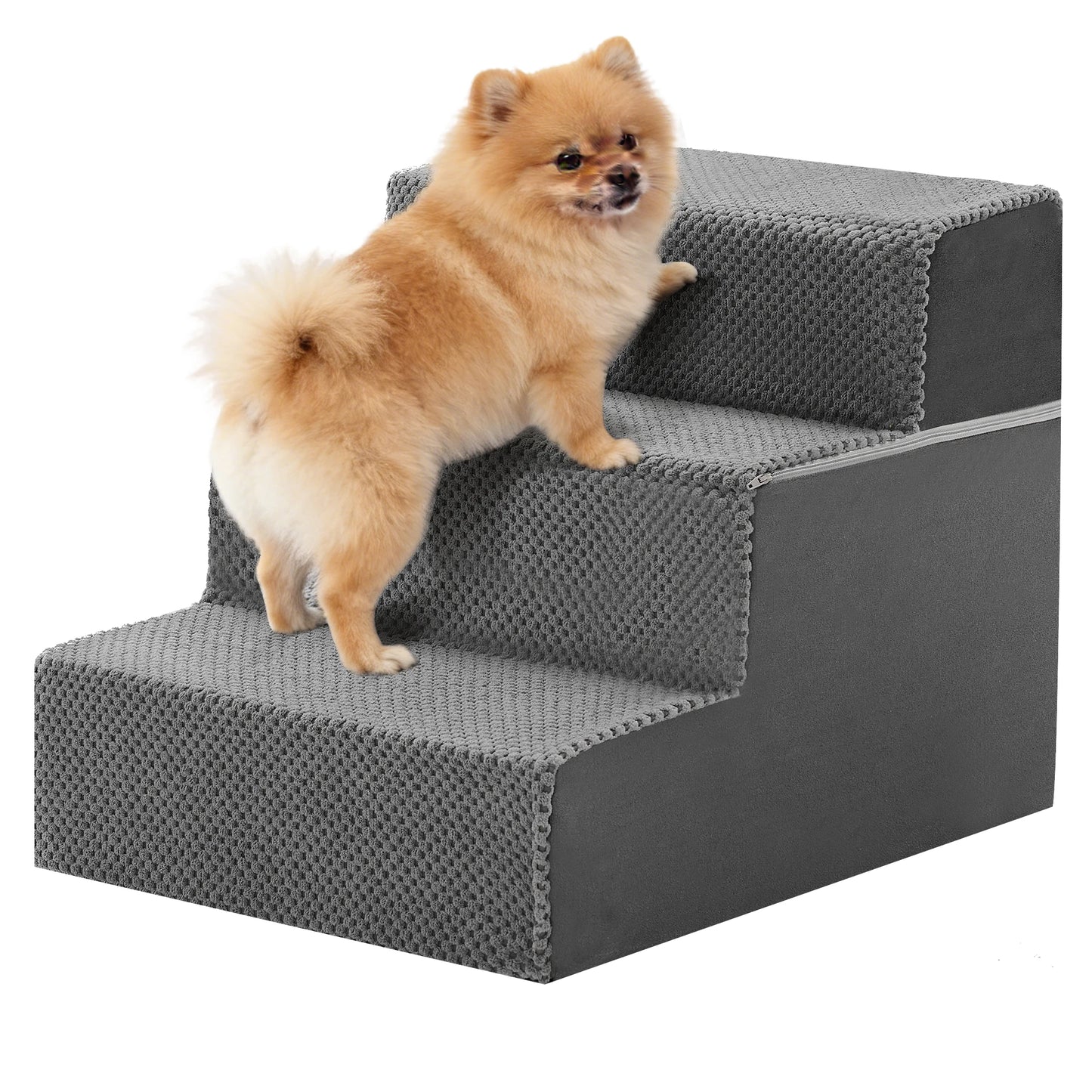 3-5 Step Right Angled Foam Dog Stairs For Small Dogs
