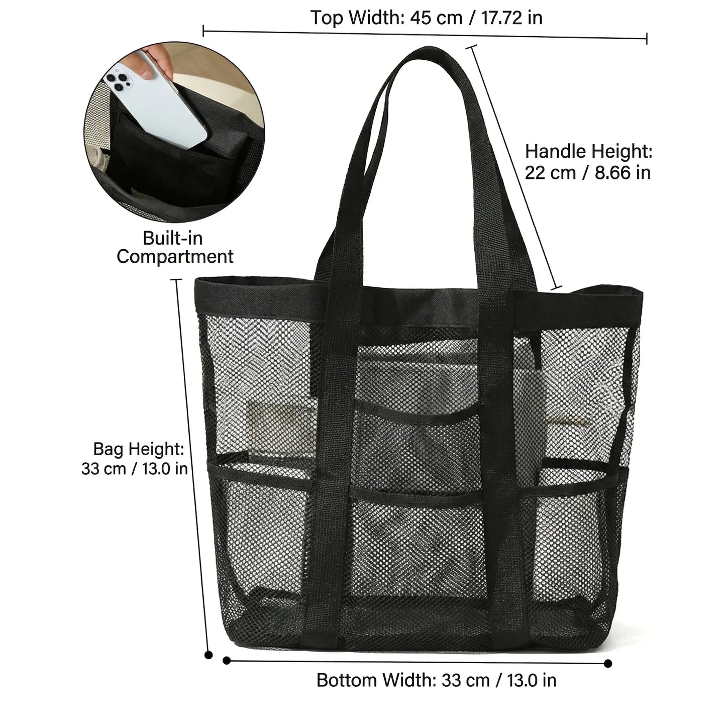 Large Capacity Beach Toy Storage Bag For Travel