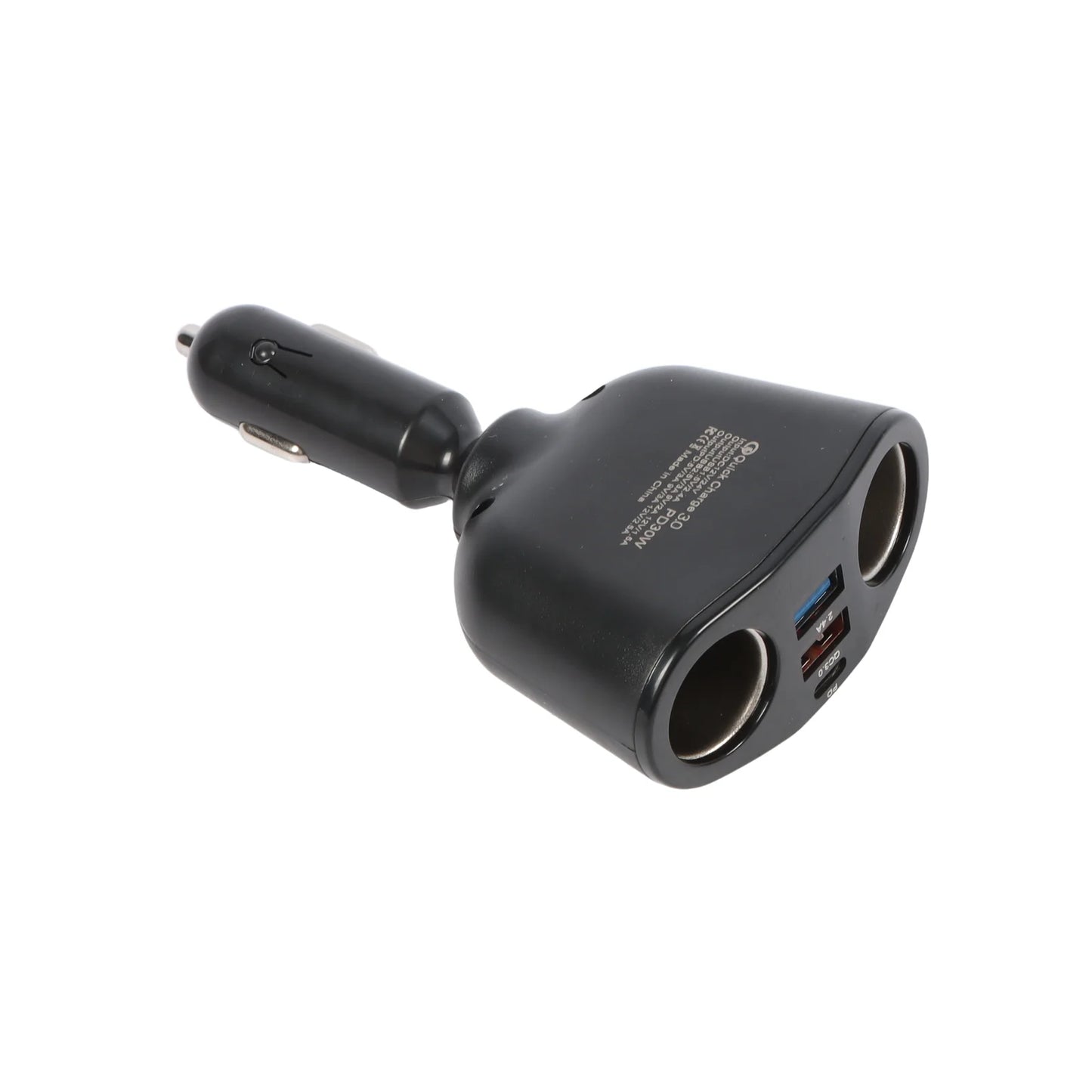 12V Dual USB PD Charger Cigarette Lighter Socket