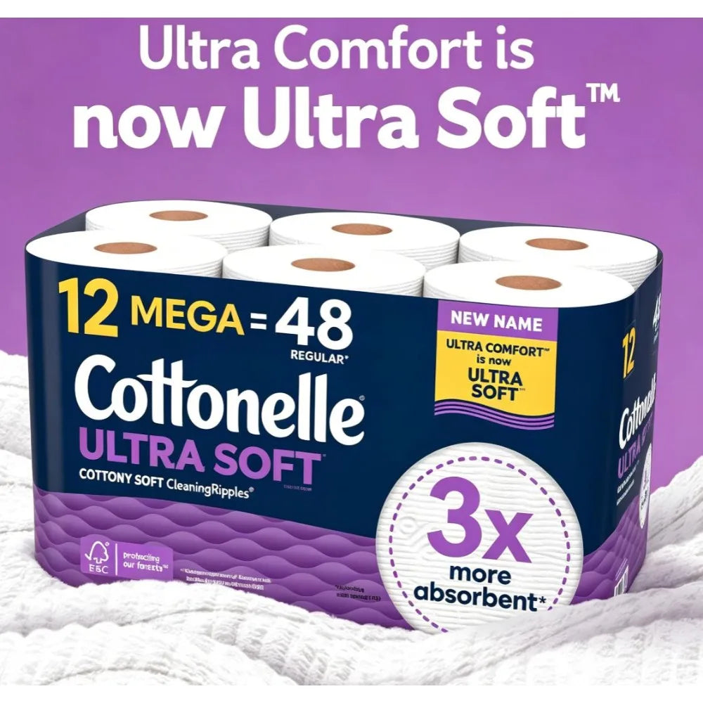 Ultra Soft Toilet Paper 12 Mega Rolls