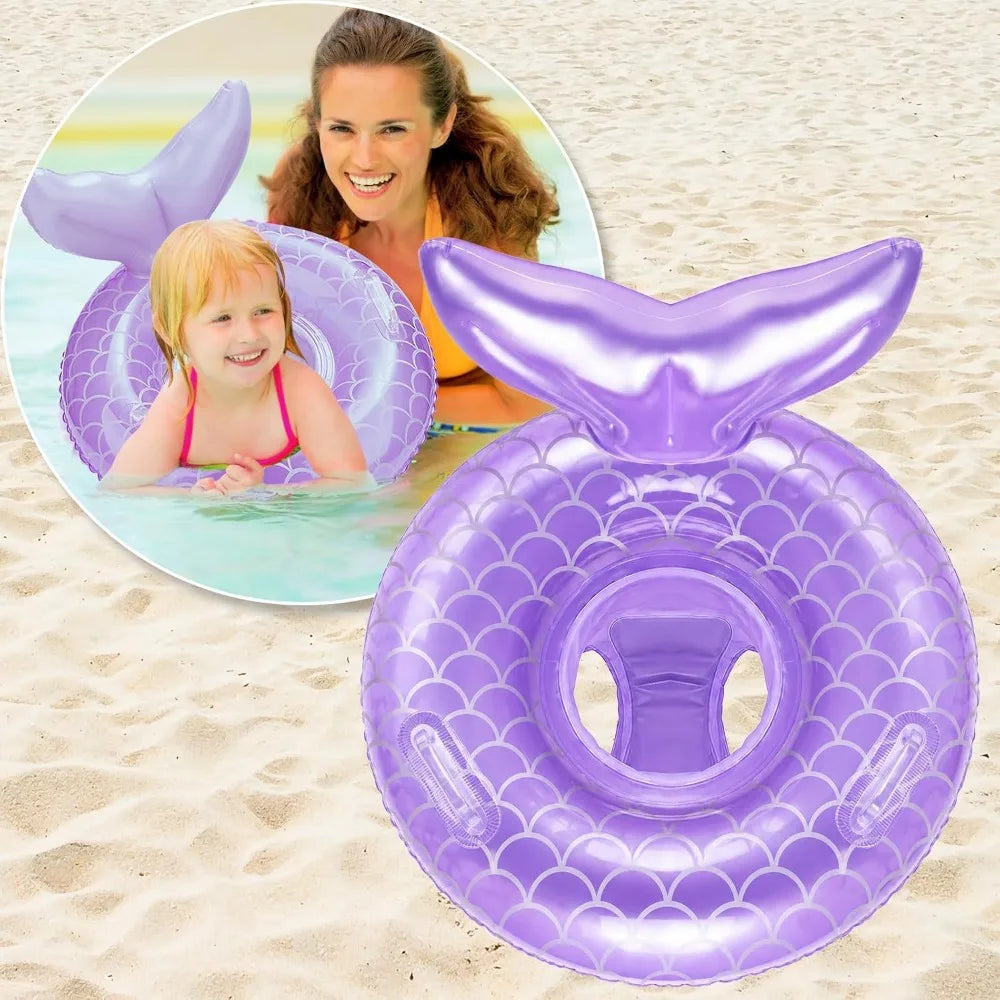 Mermaid Baby Pool Float For Toddlers Safe Fun Pool Ring