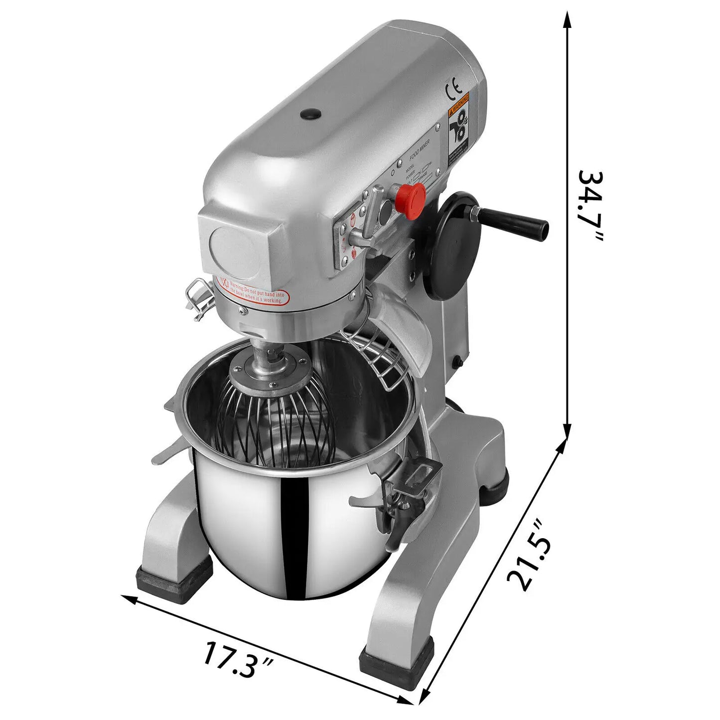 SucceBuy Electric Stainless Steel Commercial Dough Mixer