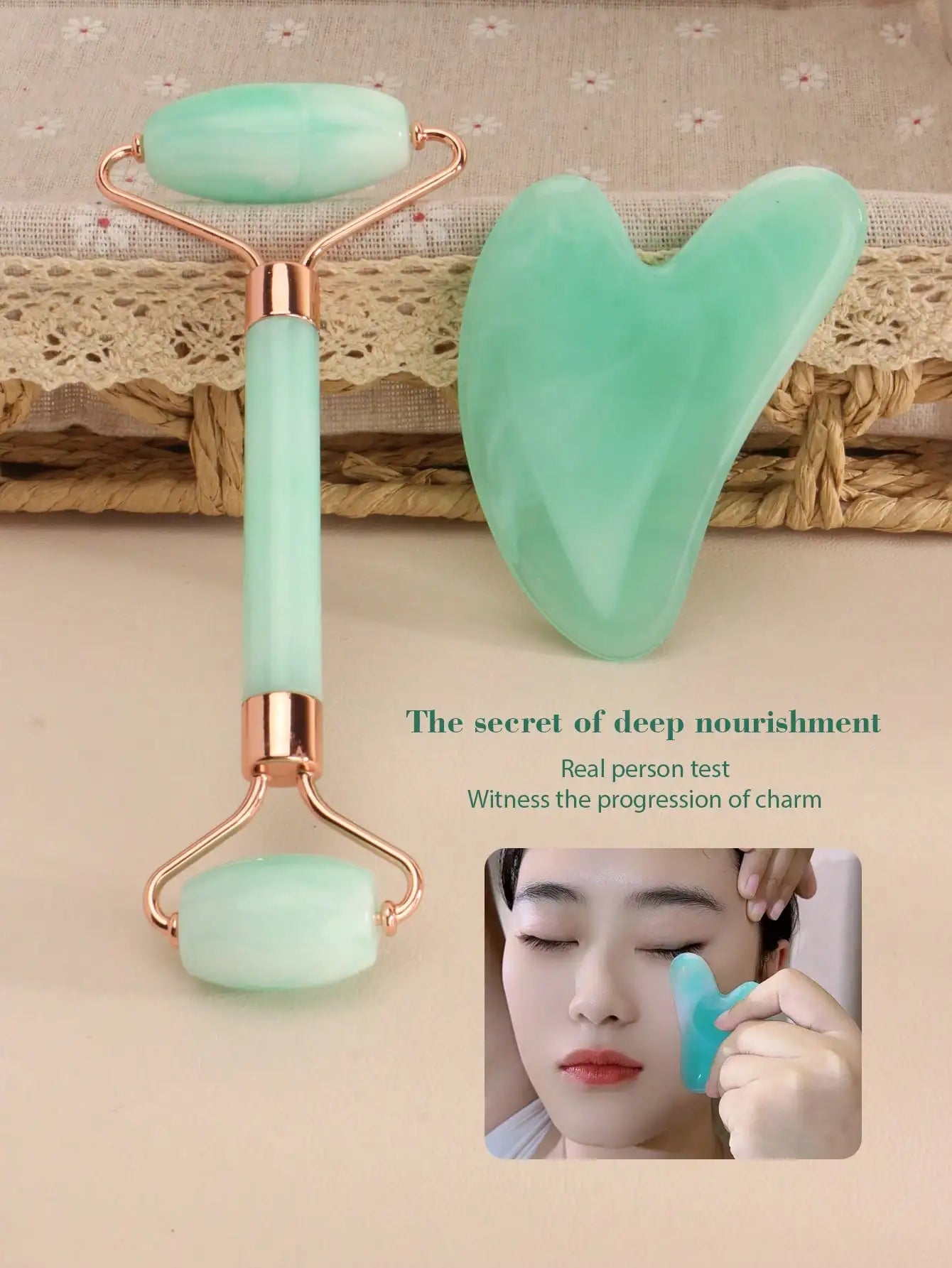Facial Massage Scraping Beauty Tool Kit 3-Piece Set