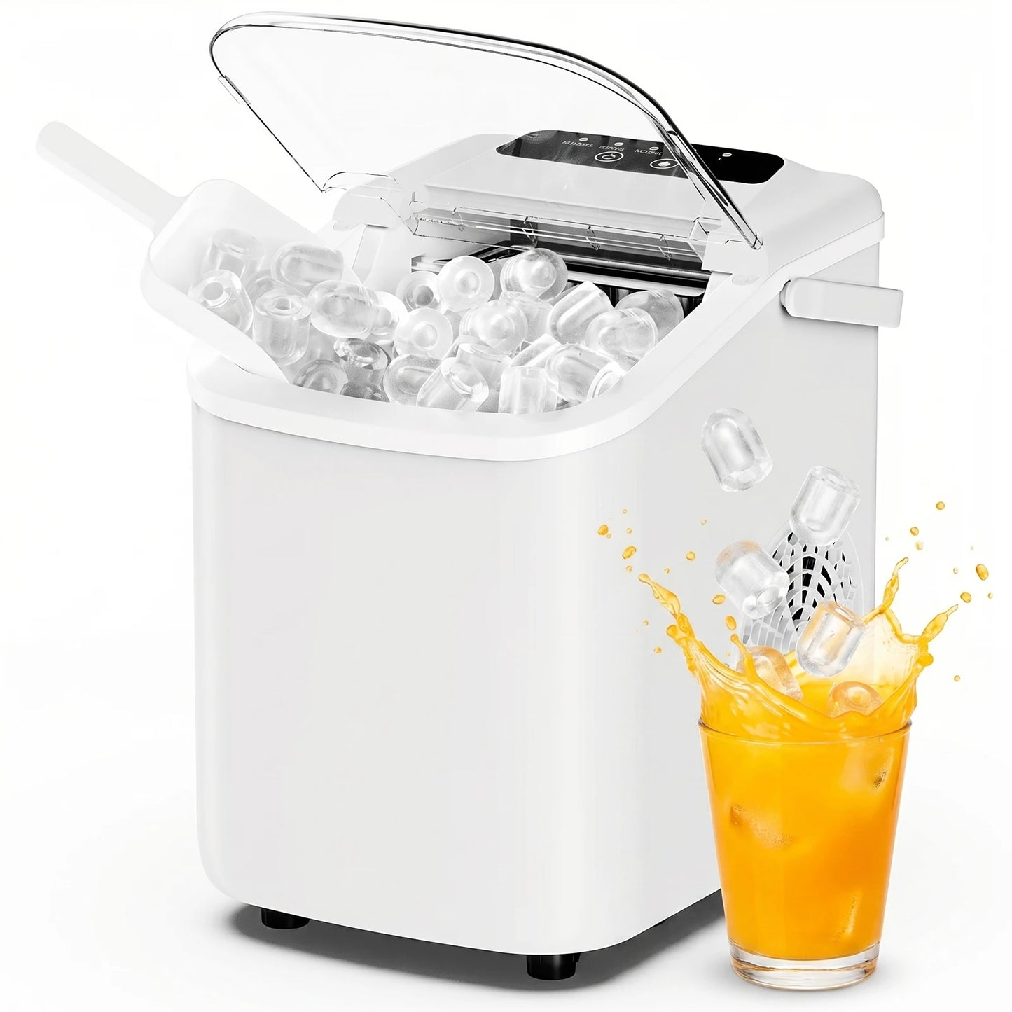 Portable Countertop Ice Maker With Scoop For Home Kitchen