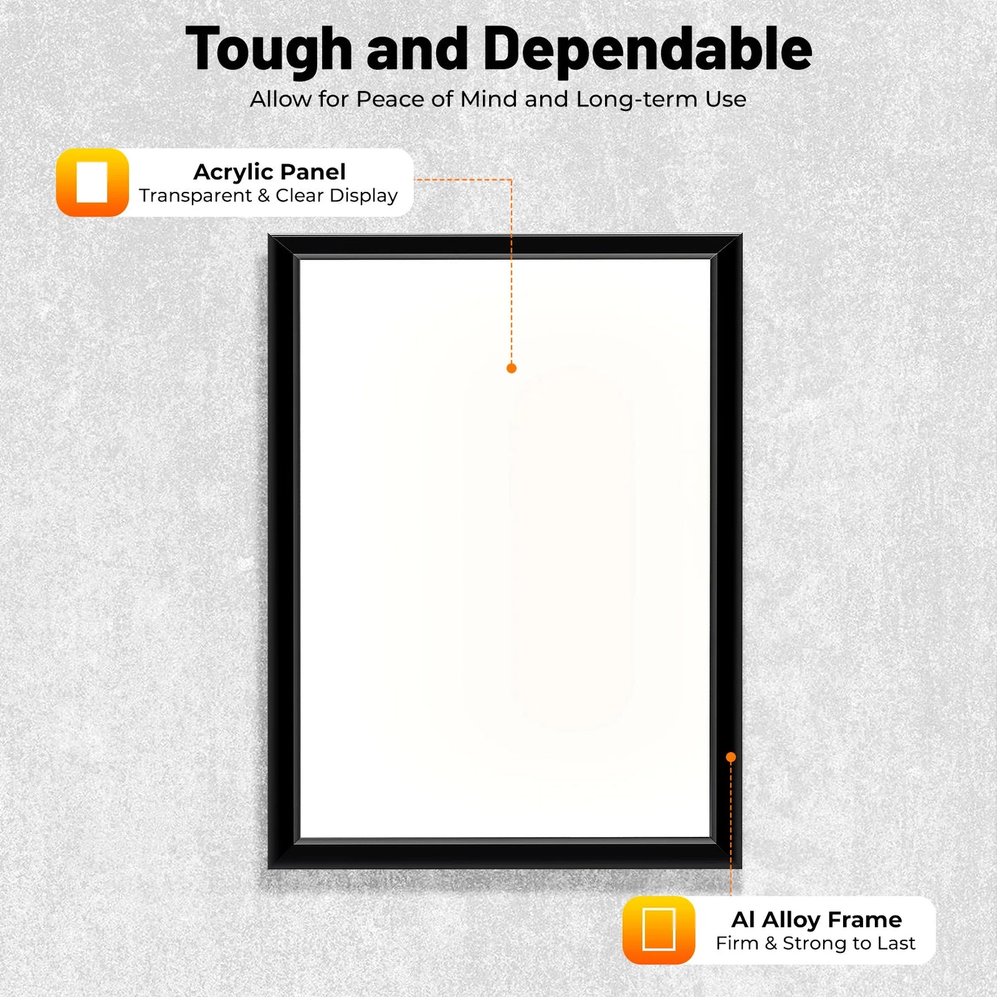 Bymaocar LED Poster Frame Acrylic Aluminum Display