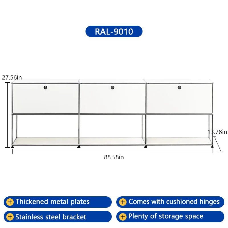 Bigcityfur Tv Stand Storage Cabinet Metal Corner Cabinet
