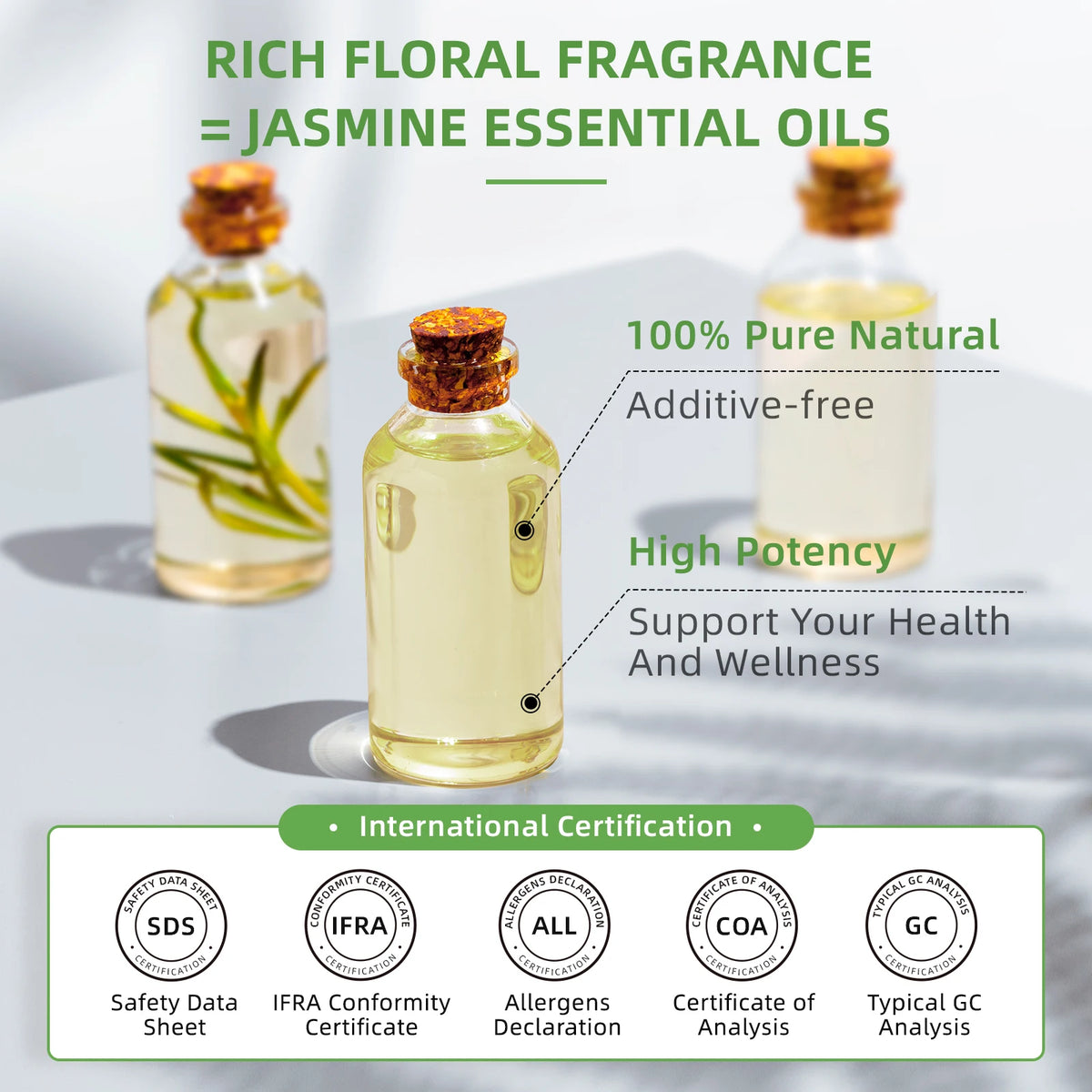 HIQILI Pure Jasmine Ylang Ylang Orange Essential Oil